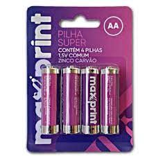 PILHA COMUM MAX AA PEQ 1,5V C/4 AA MAX 4 PC