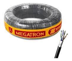 CABO 100% COBRE 100M 4 P CAT 5E  PRETO ME...