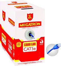 CABO 100% MEGATRON 4 P CAT 5E CX 305M AZUL
